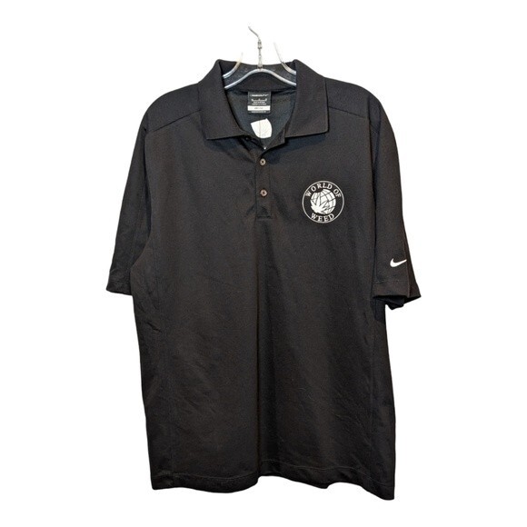 Nike Golf Dri Fit Polo.  World Of Weed.  Men's Medium - Picture 1 of 9